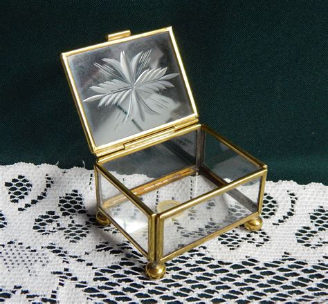 glass metal frame jewelry box|Amazon.com: Glass Jewelry Box.